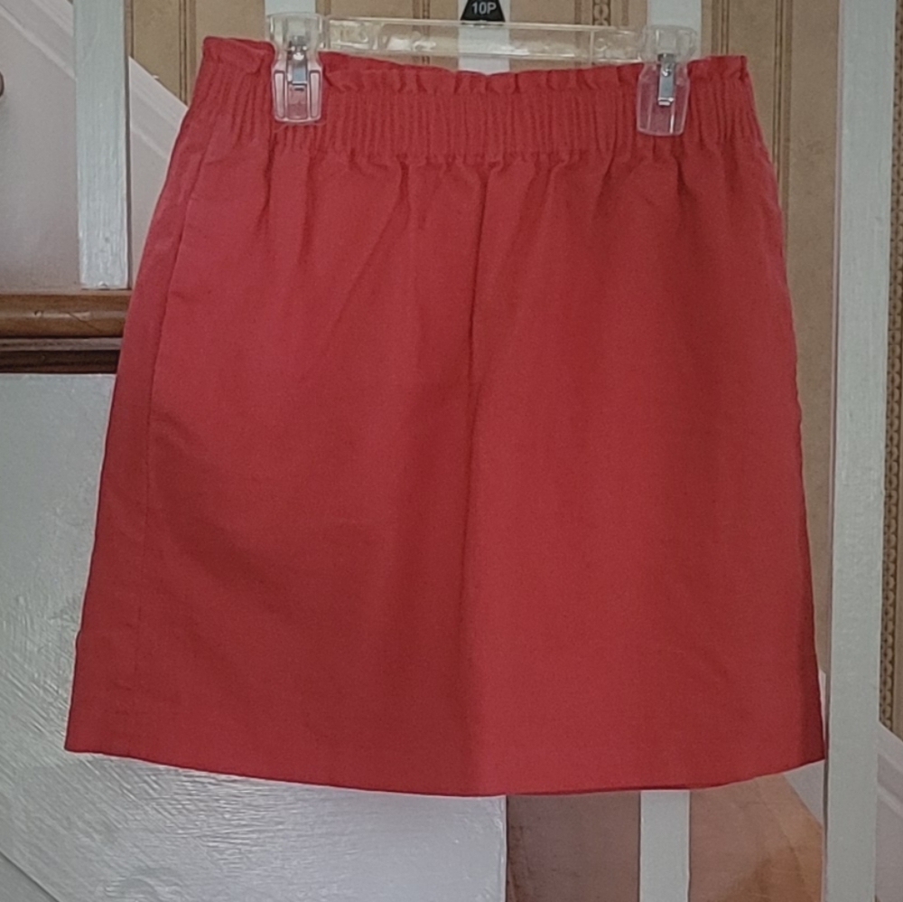 J.CREW FACTORY Linen Blend Orange Skirt Size 2